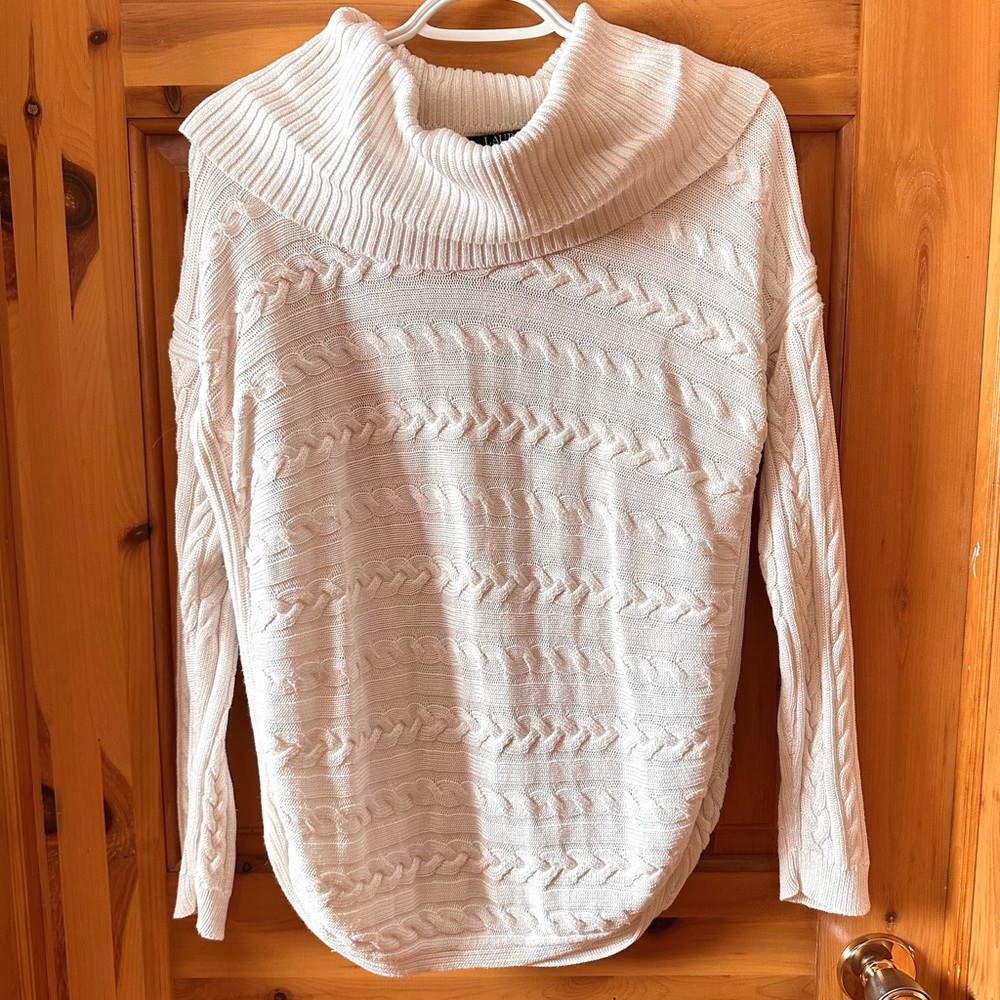 Lauren Ralph Lauren Cream Cowl Neck Sweater